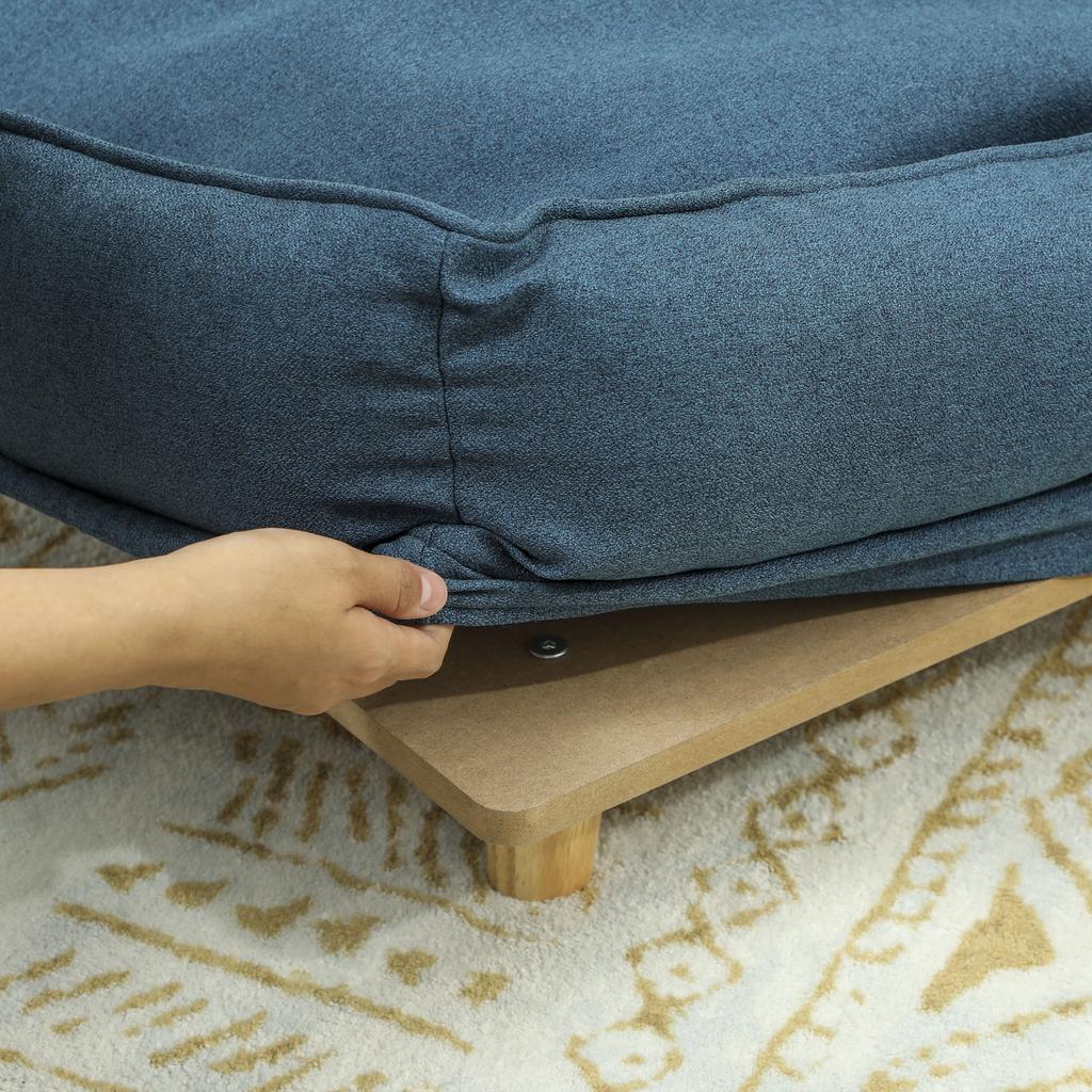 Indoor Sofa Bed for Large Dogs up to 30 kg with Removable Cushion, 96x66x24 cm, Blue