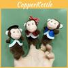 Conjunto de Fantoches de Dedo de Pelúcia Sete Macaquinhos Algodão PP Para Brincadeiras Criativas de Crianças