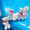 Christmas Gnome and Bear Resin Ornament for Shelf or Desktop