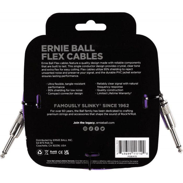Instrumentenkabel – Ernie Ball – 6415 – 3 m – Violett – 95 % störungsfrei