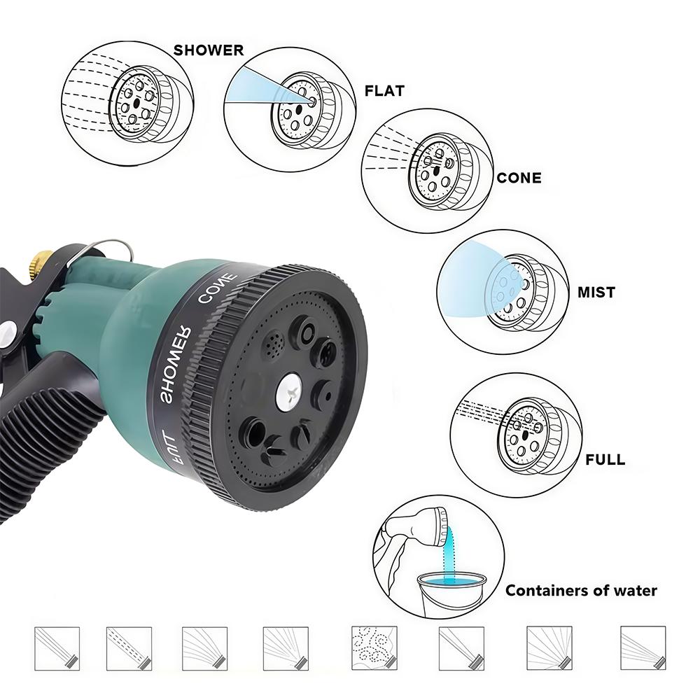 Garden High Pressure Water Gun Multi-function Hose Spraying Car Wash Sprayer Garden Watering Tools Car Wash Water Gun Heads