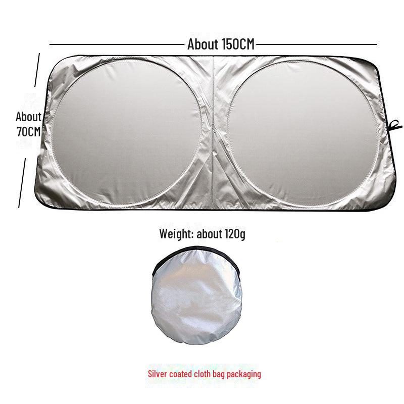 

Летний автомобильный солнцезащитный козырек Titanium Silver - теплозащитное покрытие для лобового стекла Sunshade