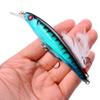 Lifelike Minnow Fishing Baits Sharp Treble Hooks Soft Feather Tails Portable for Freshwater Hiking Fishing Trips