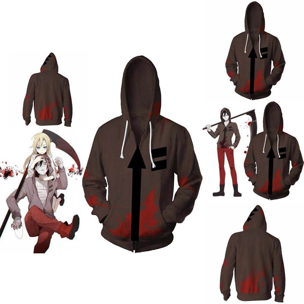 Moletom com Capuz Estiloso de Anime Angels Of Death Isaac Foster Zack Casaco Suéter Fantasia Cosplay Para Conforto e Calor Máximos