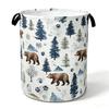 1pc, Bear Paw Collapsible Laundry Basket, Forest Animal with Handles, Laundry Baskets