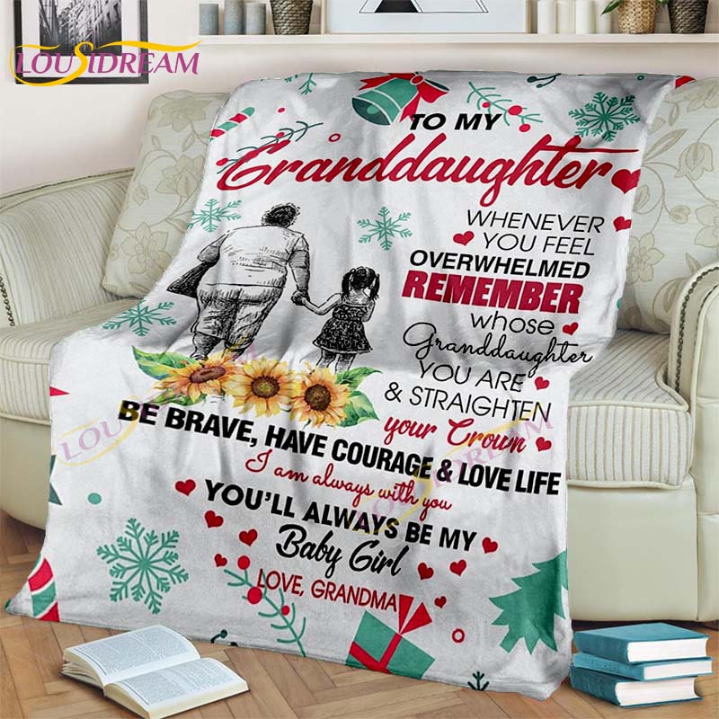 To My /Daughter/son/grandson Blanket From Sister Gift Air Mail Letter Throw Light Weight Blanket Christmas Blanket