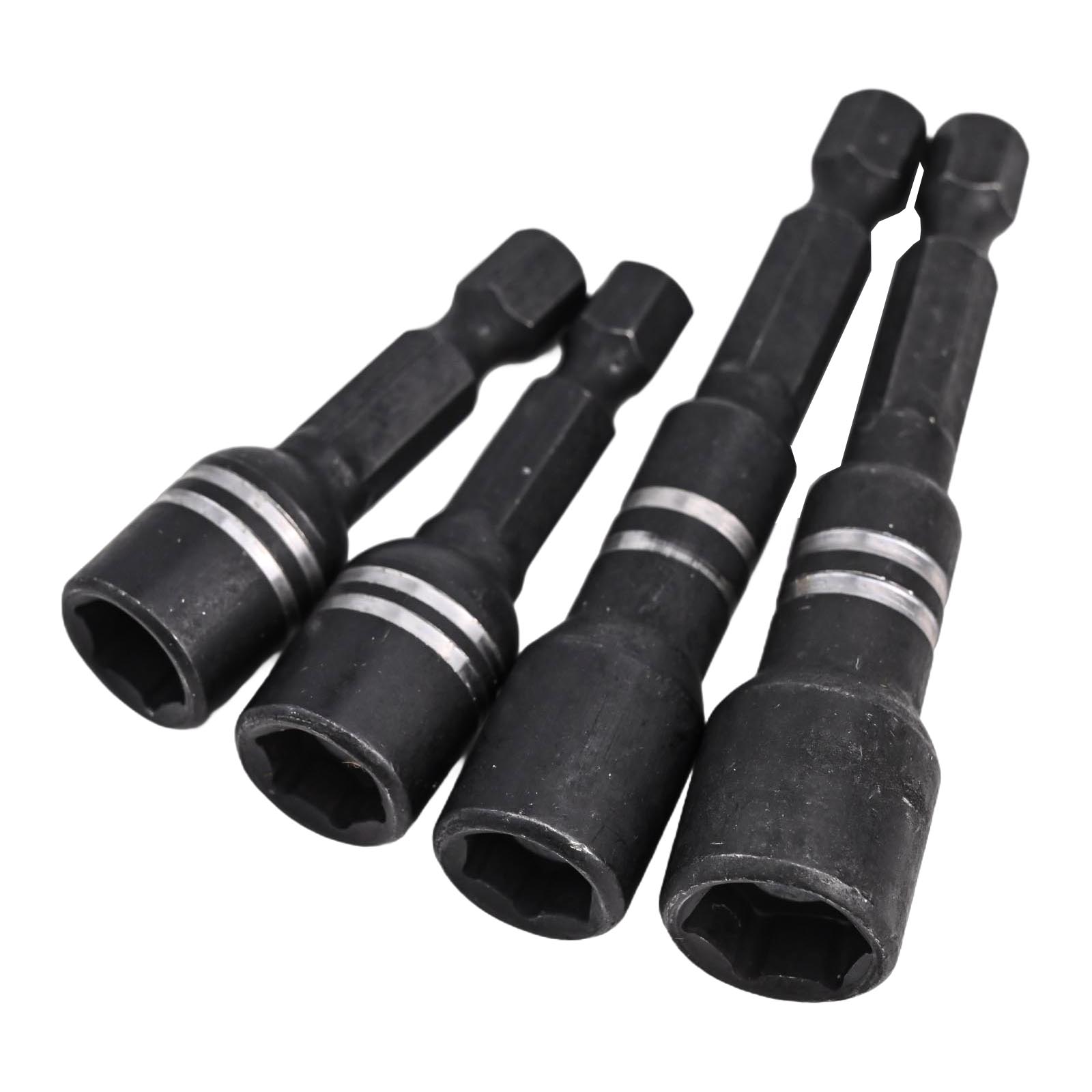 

4Pcs Magnetic Socket Nut Driver Drill Bit Set Hexagonal Handle Tool Accessories Hexagonal Socket Hand Tools