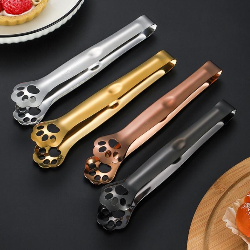 Cat Claw Shape Ice-Cube Tongs Serving Tongs Non-stick Bread Tongs Easy to Clean