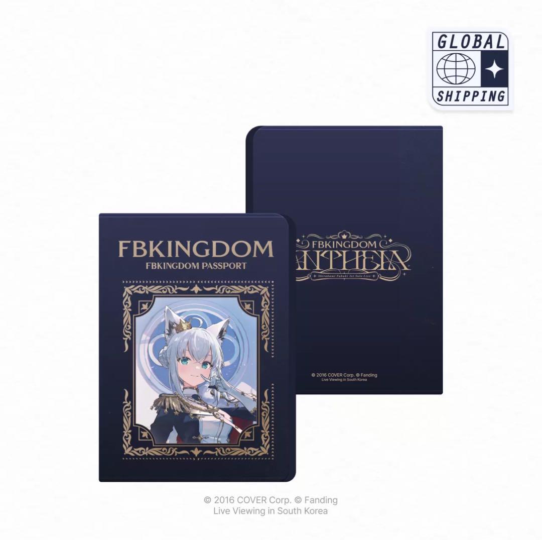 

[USED] Shirakami Fubuki Fanding Korea Collaboration Passport Cover FBKINGDOM