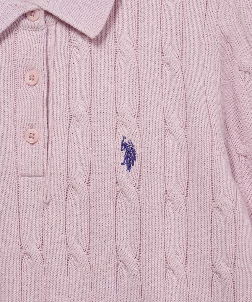 USPOLOASSN Classic Cable Cara Knit _Purple