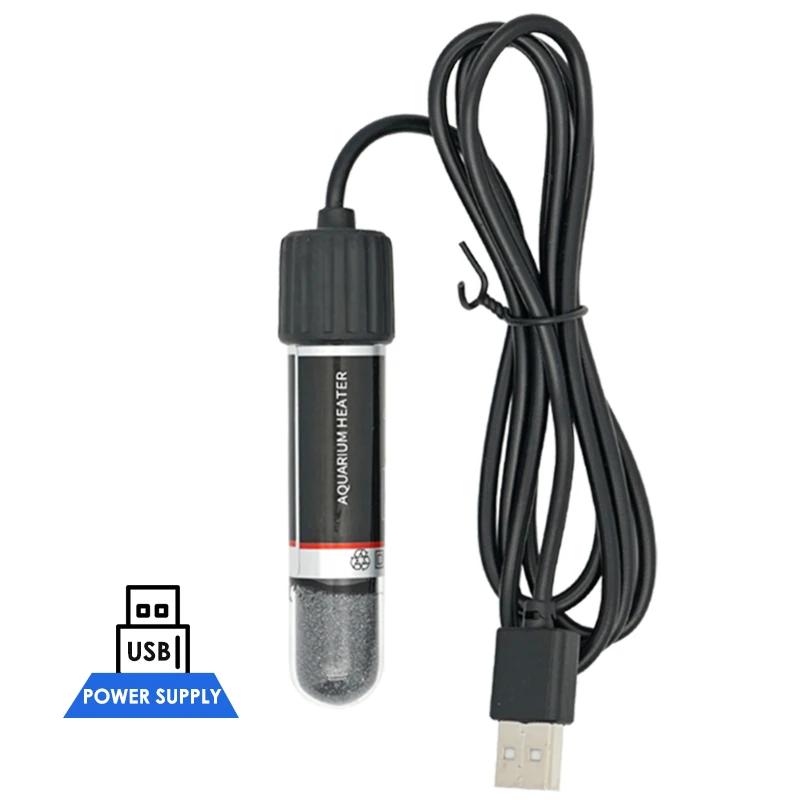 USB Mini Aquarium heating rod for Small Fish Tank 26°C Constant Temperature Aquarium Heater Submersible Thermostat Heater 10W