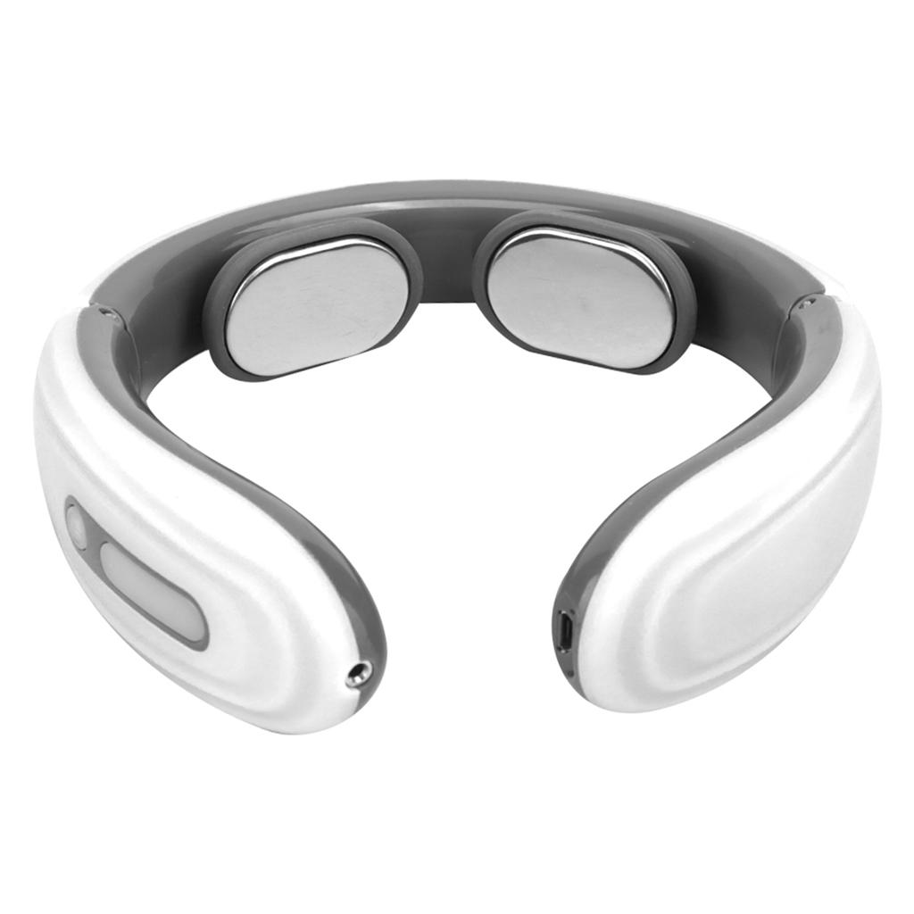 Aparat de Masaj Electric cu Impulsuri pentru Vertebrele Cervicale Gât Umeri Ameliorarea Durerii Instrument de Fizioterapie Alb