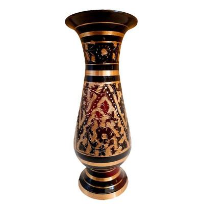 Handcrafted Brass Peetal Vase Unbreakable Flower Pot for Home Office Decor| Durable Memorable Gift Item