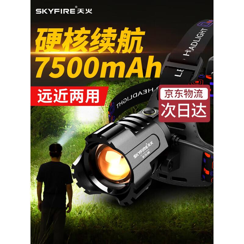 

SkyFire Ultra-Bright Rechargeable Dual-Beam Headlamp