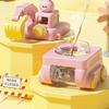 Food Grade Water Container Excavator Cartoon Water Bottle with Adjustable Strap Leak-proof Top Straw Cup for Kids Fun for School