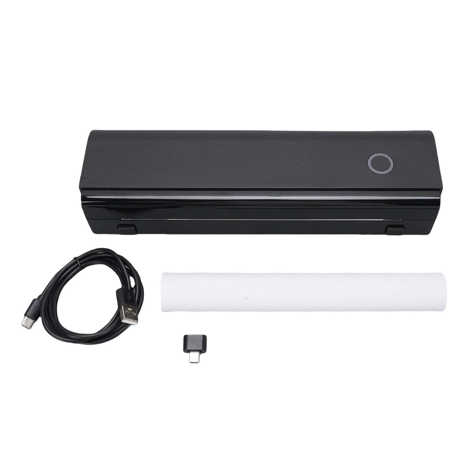 

203DPI Portable Compact Inkless Printer Bluetooth USB Connection Wireless Thermal Printer for Home Travel Office Use