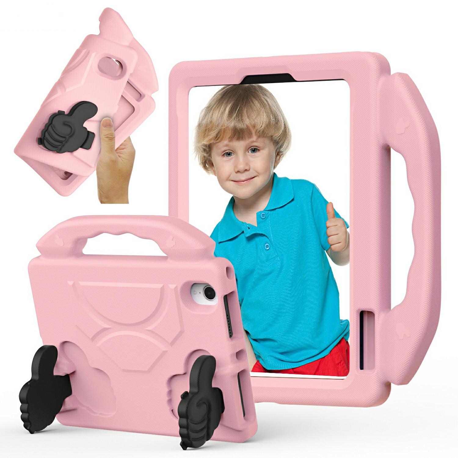 

For iPad mini (2024)/(2021) Case Ultra-Soft EVA Thumb Kickstand Tablet Cover Pink