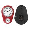 Vintage Wall Clock Large Display Silent Sweep Movement Red Modern Kitchen Timer with Proof, Countdown   for Home Decor