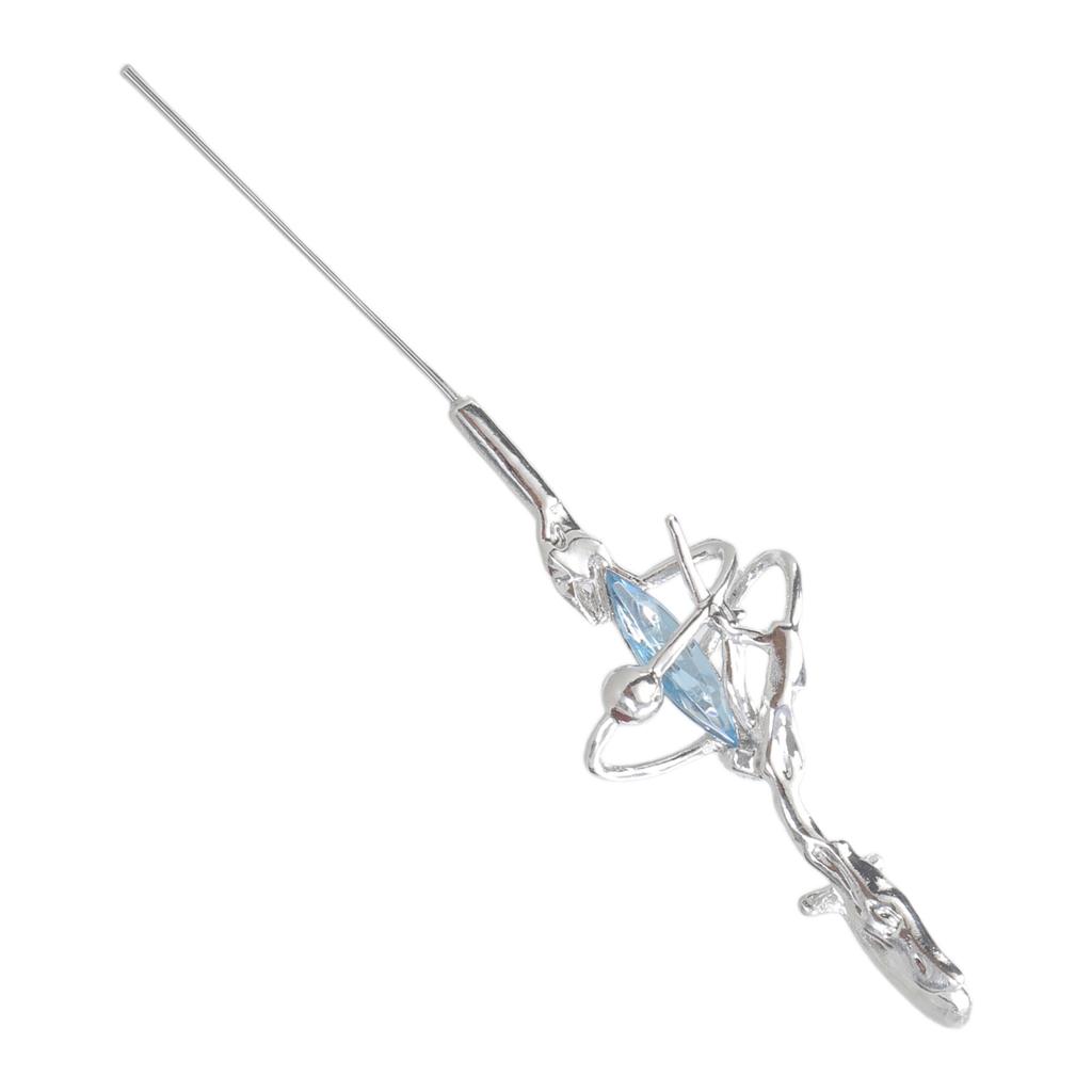 Gothic Dark Aesthetic Piercing Earring Stylish Ear Needle Surround Auricle Diagonal Stud for Nightclub and Party Wear