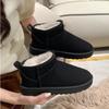 Fashion New Snow Boot Style Short Mini Winter Sheepskin Boots Women Waterproof Natural Wool Ankle Boots Fur Lined Ankle Warm Flat Shoes
