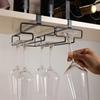 Durable Goblet Storage Shelf Two rows Kitchen Storage Shelf Wine Glass Holder  Under Cabinet