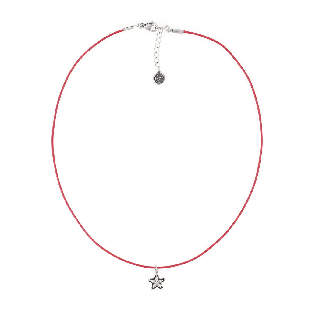 Jbans Classic Antique Sheriff Star Pendant Soft String Necklace (C2501-An859)