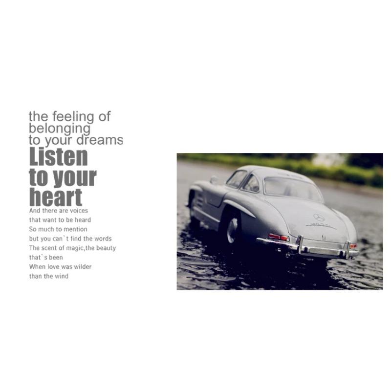 WELLY 1/24 Mercedes Benz 300SL Alloy Scale Model Car Model Diecast Metal Static Collection Children Toy Car Vehicles Gifts