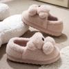 Plush Slip-On Slippers with Plush Lining & Arch Soft Plush Indoor House Shoes