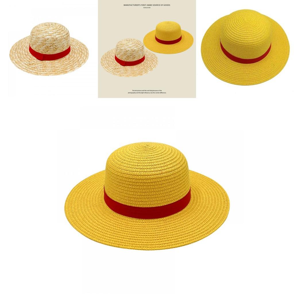 One Piece Luffy Summer Straw Hat For Sun Protection With Vintage Style For Family Beach Days