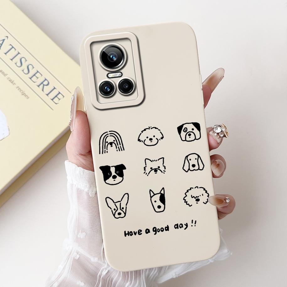 For Realme GT Neo 3 Case Lovely Panda Rabbit Dog Duck Soft Liquid Silicone Shockproof Bumper For Realme GT Neo3 150W Phone Cases