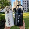 Large-Capacity Thermos Cup for Men and Women, Creative Outdoor Sports Water Bottle, High-Looking, Portable, Pop-Up Straw Water Cup