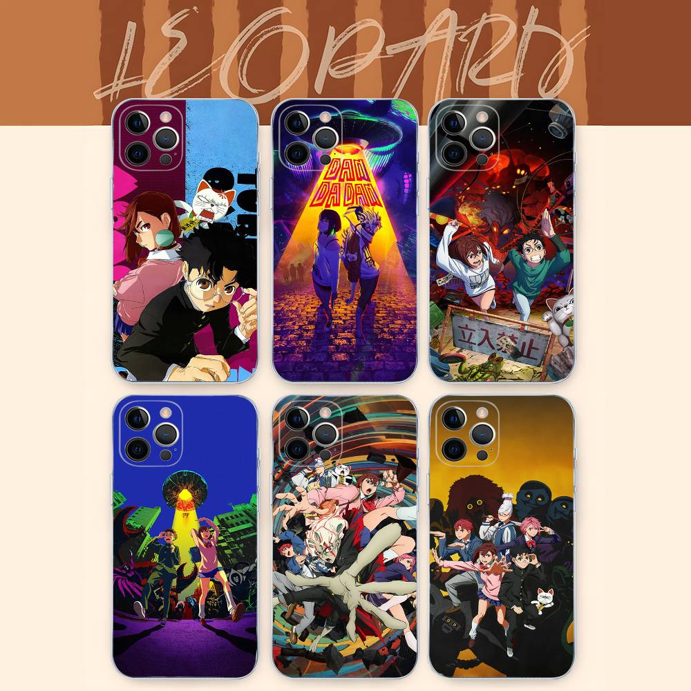 D-Dandadan Anime Transparent Soft Phone Case For iPhone 15 12 14 16 17 13 Plus 11 Pro Max 13 Pro