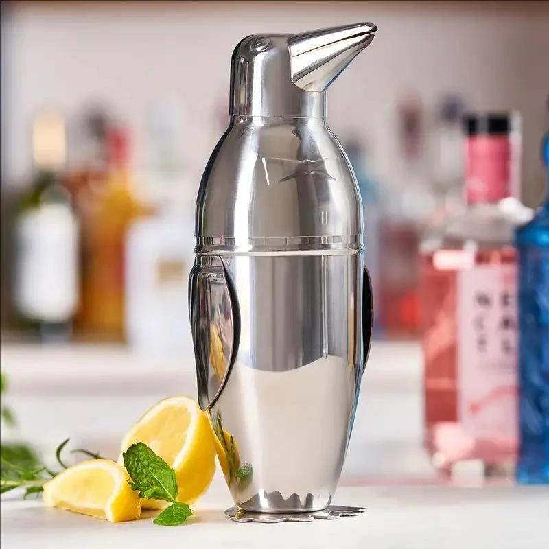 Stainless Steel Cocktail Shaker Bartending Tools Bartender Kit Martini Sharker Drink Mixer Set Home Drinkware серебряный