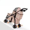 Metal Pet Stroller Lightweight Foldable Outdoor Travel Cart for Dogs Cats Teddy Puppy Kitten Portable Pet Walking Pushchair