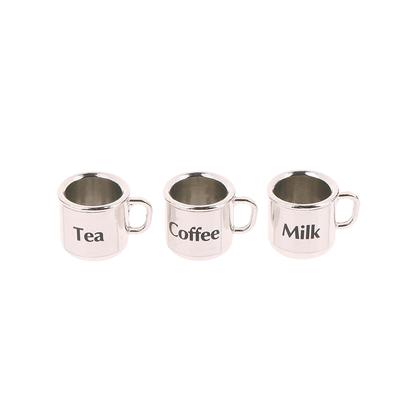 1/12 Puppenhaus Mini Metall Kaffee Tee Tasse Modell Puppenhaus Küchenzubehör Puppenhaus Dekoration Spielzeug