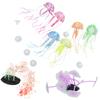 8pcs Aquarium Glowing Decoration Silicone Artificial Plant Fish Tank Jellyfish Coral Ornament