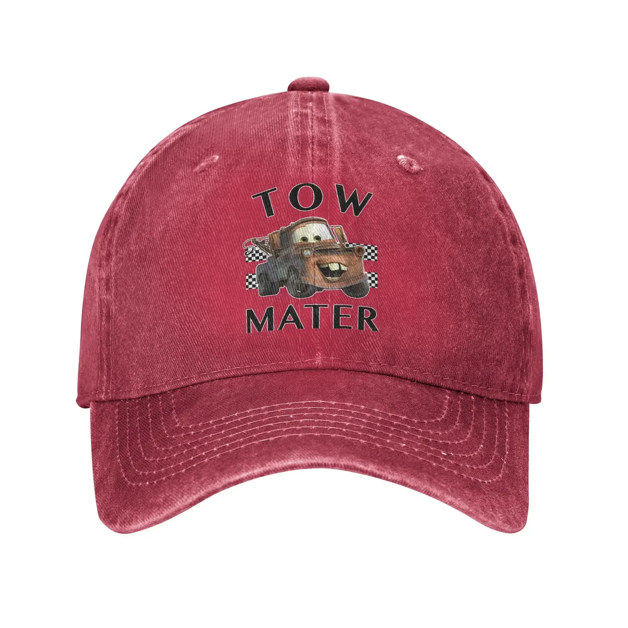 

Cars Tow Mater Finish Unisex Baseball Caps Distressed Denim Washed Caps Hat Fashion Outdoor Workouts Gift Snapback Hat One Size