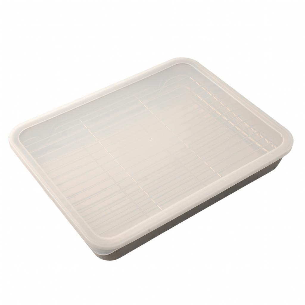Practical Stainless Steel Baking Pan Tray with Cooling Rack and Lid for Cooking