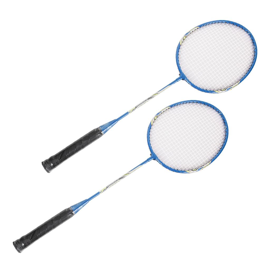LEIJIAER Badminton Racket Set of 2 Player Iron Alloy Professional Training Replacement Equipment