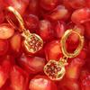 Pomegranate Pendant Earrings/Necklace Elegant Zircons Fruit Jewelry for Women