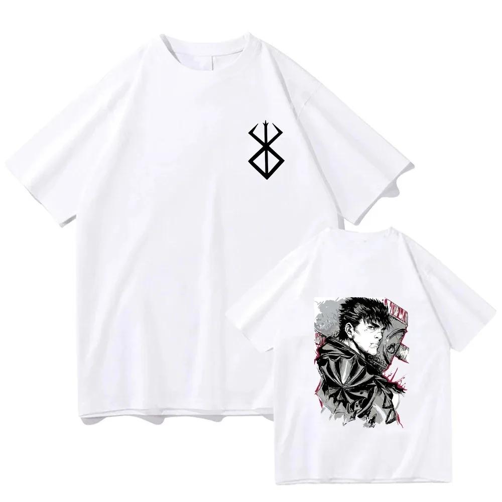 Berserk T Shirts Guts Funny T Shirt Men Cool Manga Graphic T-Shirt Japanese Anime Women Cotton Manga Hip Hop Tops Tees 71829
