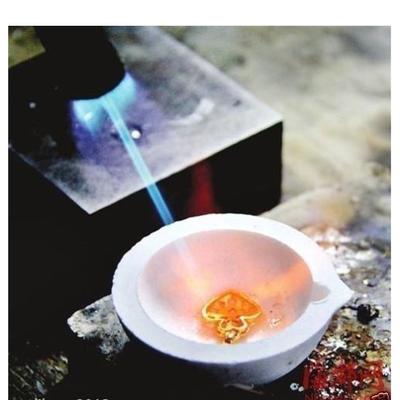 100g Hochtemperatur-Quarz-Silica-Schmelztiegel Schüssel Schüssel Topf Gießen Gold Silber Metall Schmuck Gussbehälter