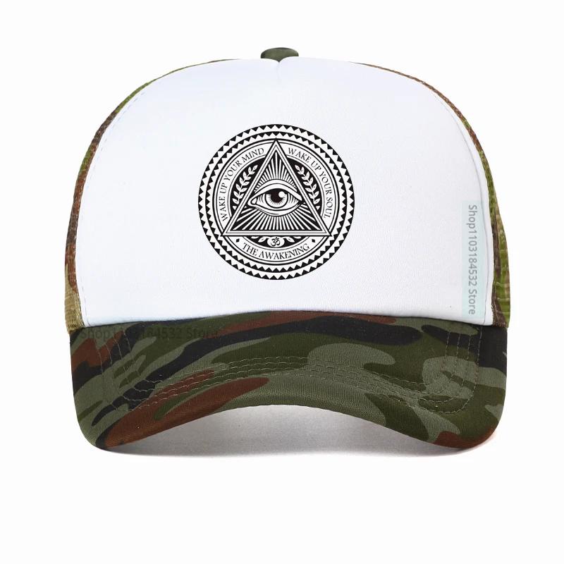 Eye of God Hats Vintage Egypt Pyramid AllSeeing Eye Illuminati Hat Punk Egyptian Triangle Adjustable Baseball Cap