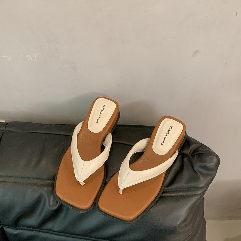 3603 Flip-flops Slippers Women's Outer Wear 2025 Summer Seaside Silver Sandals Beach Shoes Niche Cool Slippers