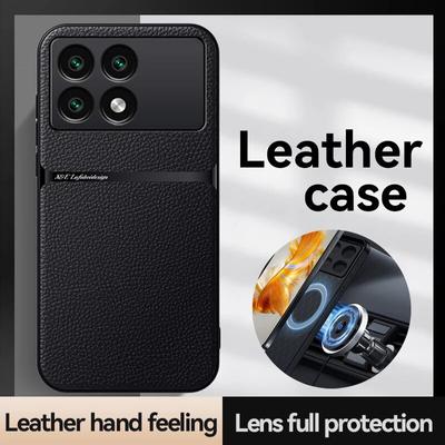 Magnetické pouzdro na telefon pro Xiaomi POCO X6 Pro 5G Silikonová ochrana kůže Textura nárazuvzdorný zadní kryt pro POCO X5 Pro F5 Pro X4 C65