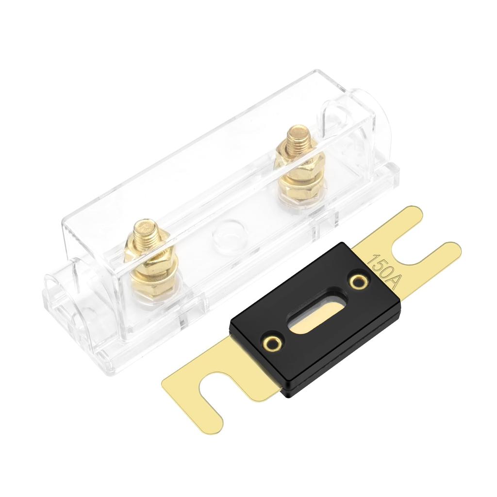 Heschen Car Audio Video Stereo ANL Fuse Holder, 0/2/4 Gauge In and Out with ANL Fuse (150A)