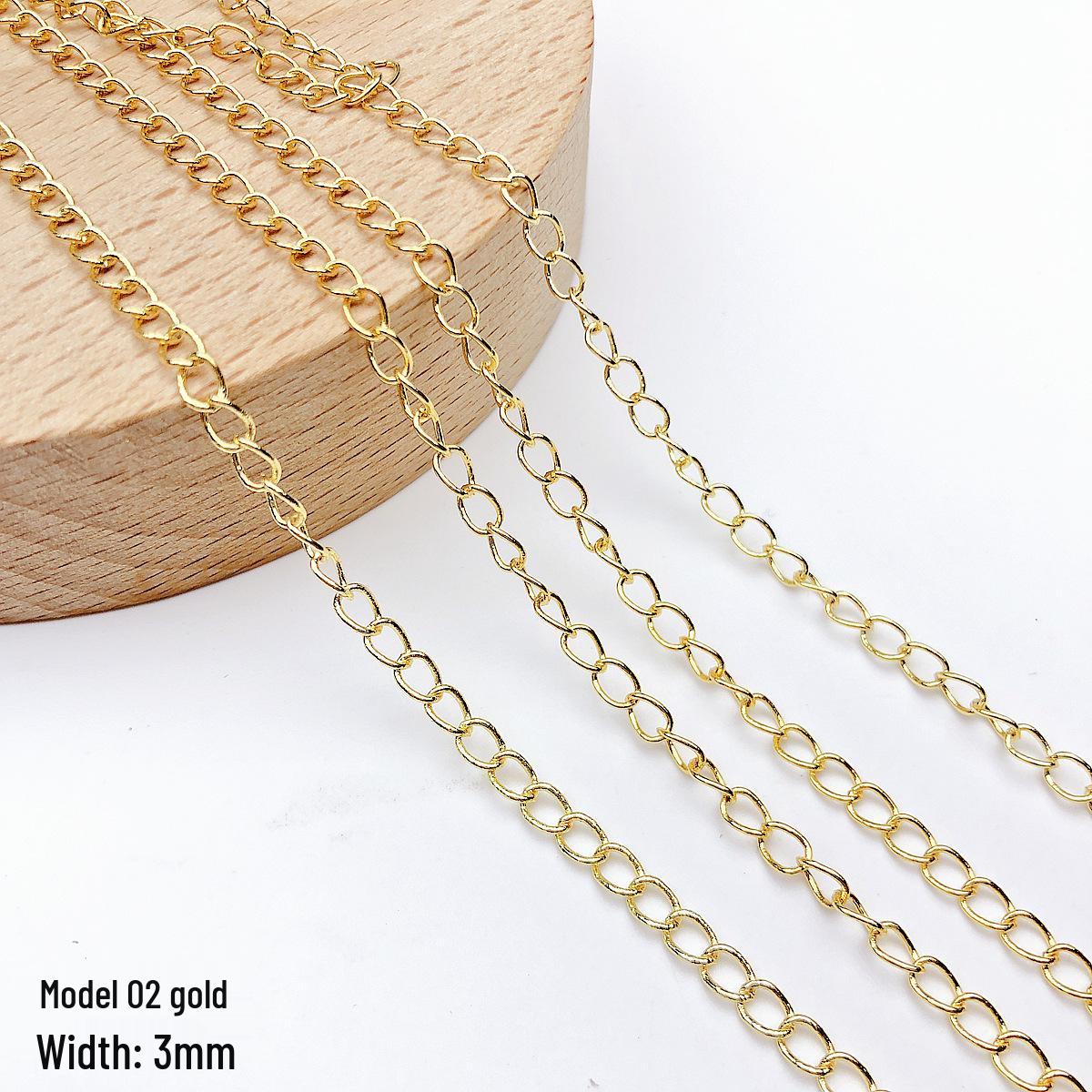 

Позолоченная 18к сохраняющая цвет удлинительная цепочка для изготовления браслетов и ожерелий своими руками, в золотом и серебряном цвете