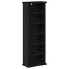 CD Rack Black Oak Effect 60 X 17 X 92 Cm Engineered Wood