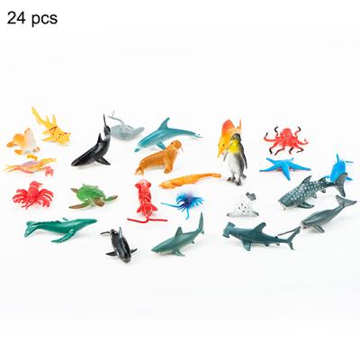 Sea Creatures Sea Animal Models Toys Dolphin Home Decor 24Pcs//Set Durable