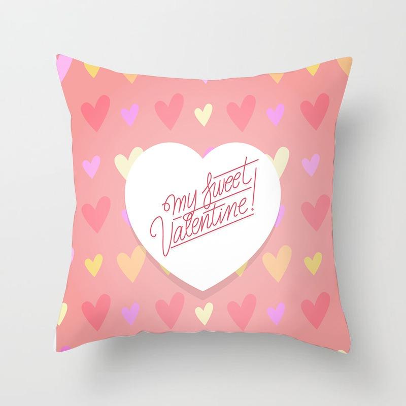 Office Sofa Cushion Cover Valentine's Day Confession Creative Love Pattern Pillowcase Luxury Home Decoration Cushion Cover